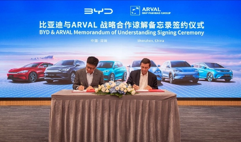 BYD podpisuje protokół ustaleń o strategicznej współpracy z firmą Arval